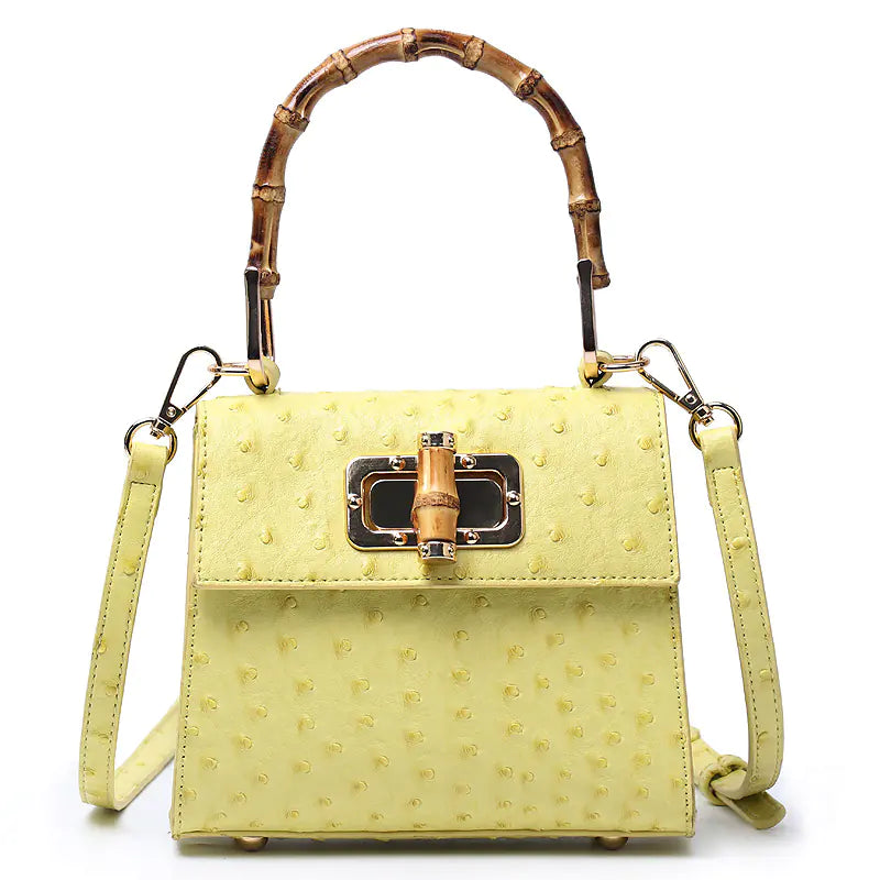 Bolso de Mano de Bambú Natural